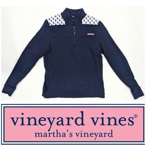Sailboat Logo Print Quarter Zip Pullover Vineyard Vines